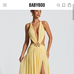 BabyBoo Indiana Maxi Dress Lemon Yellow